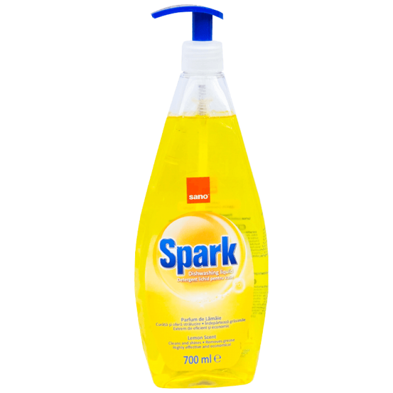 Detergent lichid de vase Sano Spark Lamaie 700 ml cu pompita